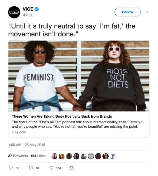 “Fat-Positive” Movement Started By VICE Wasn’t So Well-Received By The Internet…