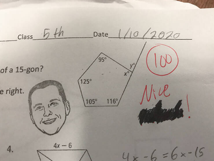Teachers Humorous Marks On Student Tests