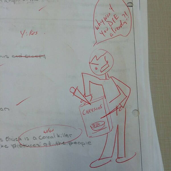 Teachers Humorous Marks On Student Tests