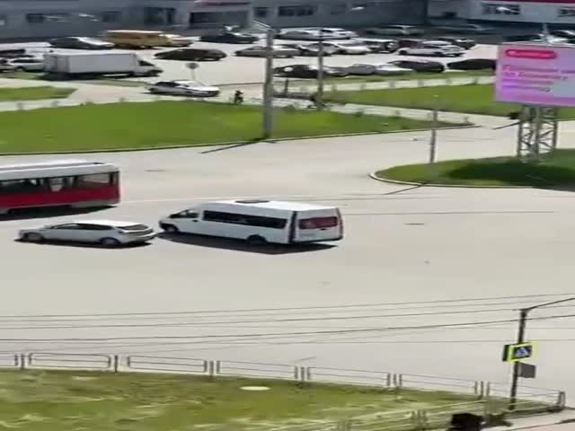 Scooter Rider With Steel Nerves