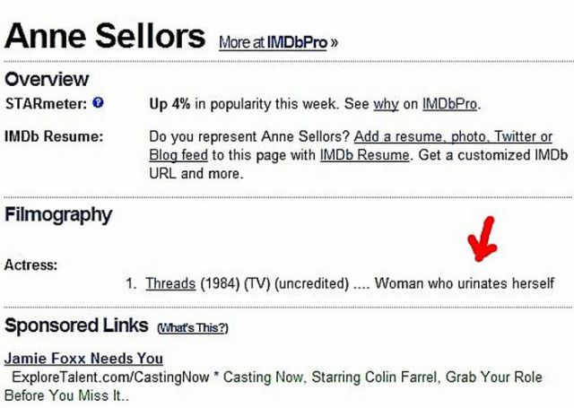 Worst IMDB Profiles (20 pics)